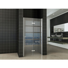 Douchedeur Vouwbaar Maki Rechts 90x200cm - 8mm helderglas met nano-coating Chroom - 20.3723