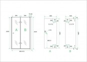 Douchedeur Vouwbaar Maki Rechts 90x200cm - 8mm helderglas met nano-coating Chroom - 20.3723 Douchedeur Vouwbaar Maki Rechts 90x200cm - 8mm helderglas met nano-coating Chroom - 20.3723
