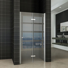 Douchedeur Vouwbaar Maki Rechts 80x200cm - 8mm helderglas met nano-coating Chroom - 20.3721