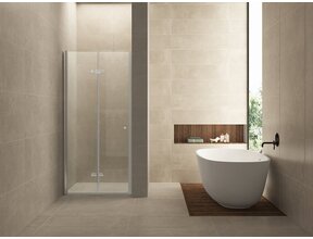 Douchedeur Vouwbaar Maki Links 80x200cm - 8mm helderglas met nano-coating Chroom - 20.3720