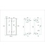 Wiesbaden Douchedeur Vouwbaar Maki Links 80x200cm - 8mm helderglas met nano-coating Chroom - 20.3720