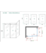 Douchecabine Wiesbaden Pared 120x90x200cm 1 schuifdeur 8mm helder glas met nano - 20.3851
