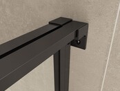 Douchecabine Zwart met Raster Horizon 100x80x200cm - Draaideur - 8mm Helder glas met Nano-coating - 20.5010