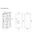 Douchecabine Zwart met Raster Horizon 100x80x200cm - Draaideur - 8mm Helder glas met Nano-coating - 20.5010