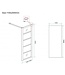 Douchecabine Zwart met Raster Horizon 90x110x200cm - Draaideur - 8mm Helder glas met Nano-coating - 20.5010