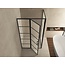 Wiesbaden Douchecabine Zwart met Raster Horizon 110x80x200cm - Draaideur - 8mm Helder glas met Nano-coating - 20.5010