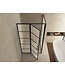 Douchecabine Zwart met Raster Horizon 120x90x200cm - Draaideur - 8mm Helder glas met Nano-coating - 20.5010