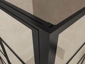 Douchecabine Zwart met Raster Horizon 120x110x200cm - Draaideur - 8mm Helder glas met Nano-coating - 20.5010 Douchecabine Zwart met Raster Horizon 120x110x200cm - Draaideur - 8mm Helder glas met Nano-coating - 20.5010