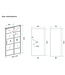 Douchecabine Zwart met Raster Horizon 140x80x200cm - Draaideur - 8mm Helder glas met Nano-coating - 20.5010