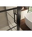 Douchecabine Zwart met Raster Horizon 140x120x200cm - Draaideur - 8mm Helder glas met Nano-coating - 20.5010