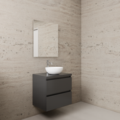 Badkamermeubel Gliss Project 60cm⎢Hoogglans Antraciet⎢Onderkast met topblad