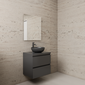 Badkamermeubel Gliss Project 60cm⎢Hoogglans Antraciet⎢Onderkast met topblad