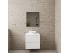 Badkamermeubel Gliss Project 60cm⎢Hoogglans Wit⎢Onderkast met topblad