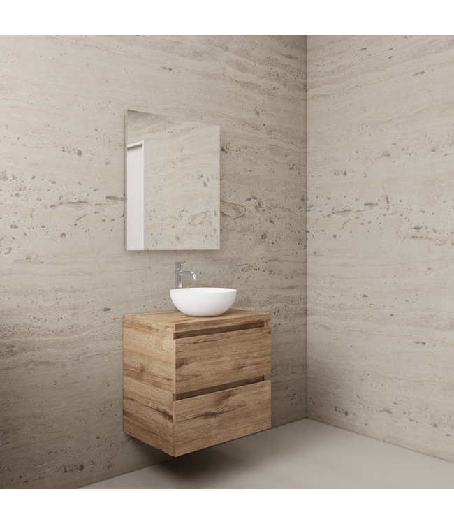 Badkamermeubel Gliss Project 60cm⎢Wellington Oak⎢Onderkast met topblad