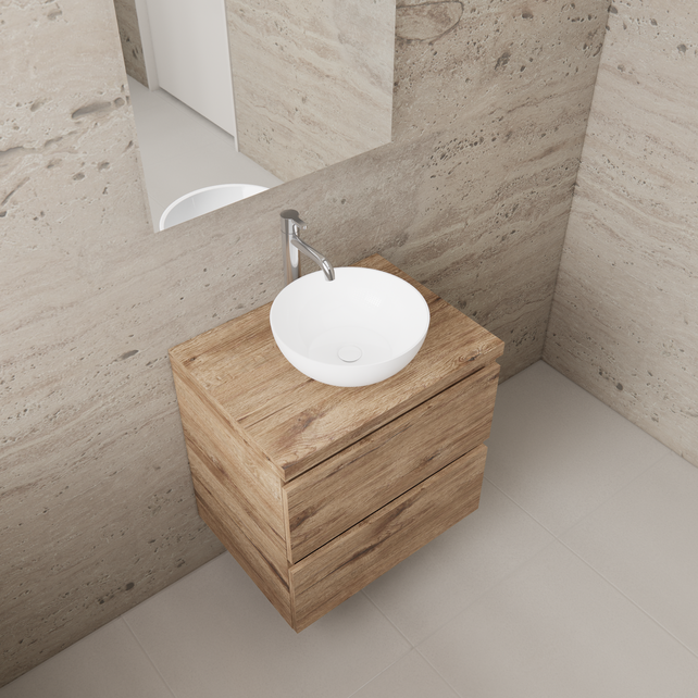 Badkamermeubel Gliss Project 60cm⎢Wellington Oak⎢Onderkast met topblad