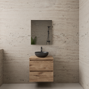 Badkamermeubel Gliss Project 60cm⎢Wellington Oak⎢Onderkast met topblad