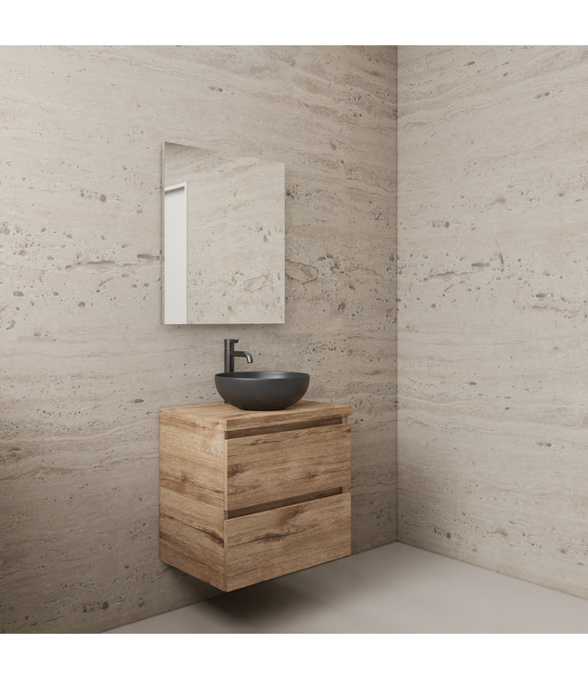 GLISS DESIGN Badkamermeubel Gliss Project 60cm⎢Wellington Oak⎢Onderkast met topblad