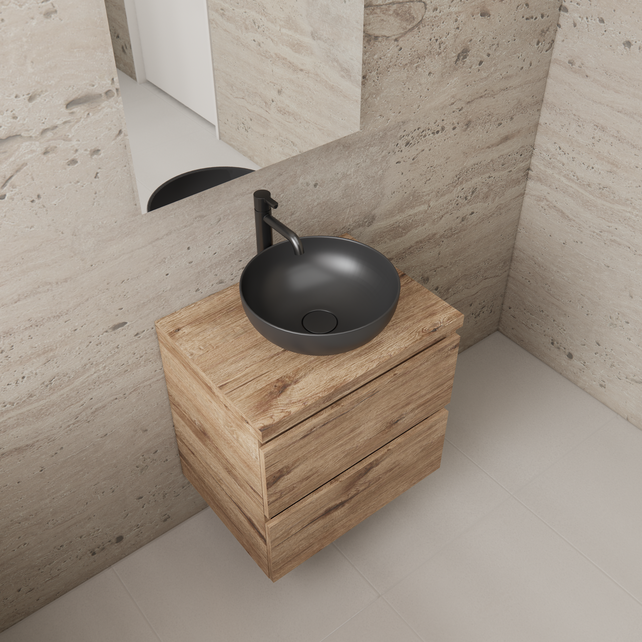 Badkamermeubel Gliss Project 60cm⎢Wellington Oak⎢Onderkast met topblad