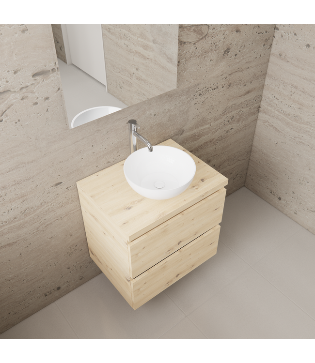 Badkamermeubel Gliss Project 60cm⎢Artisan Oak⎢Onderkast met topblad
