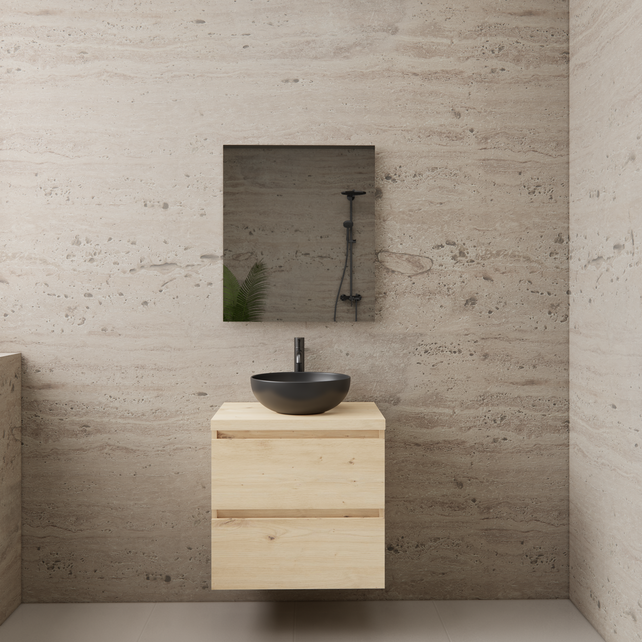 Badkamermeubel Gliss Project 60cm⎢Artisan Oak⎢Onderkast met topblad