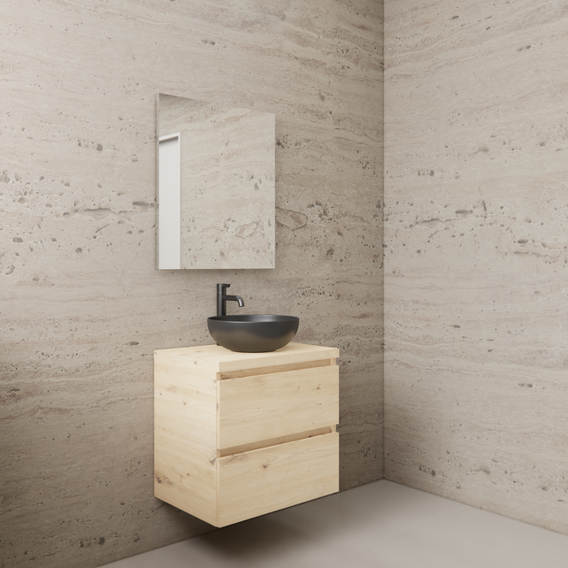 Badkamermeubel Gliss Project 60cm⎢Artisan Oak⎢Onderkast met topblad