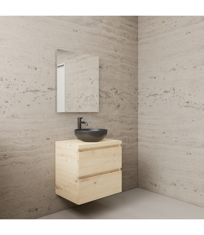 Badkamermeubel Gliss Project 60cm⎢Artisan Oak⎢Onderkast met topblad
