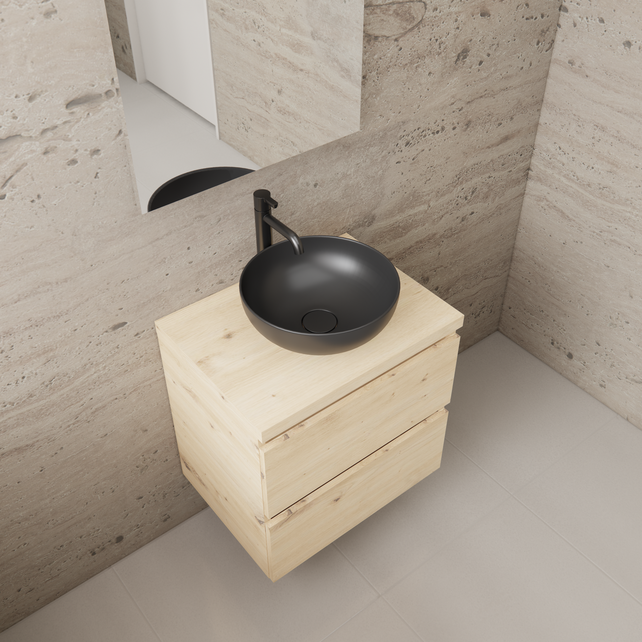 Badkamermeubel Gliss Project 60cm⎢Artisan Oak⎢Onderkast met topblad