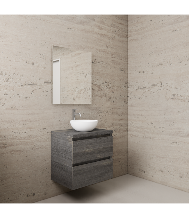 Badkamermeubel Gliss Project 60cm⎢Frey Oak⎢Onderkast met topblad