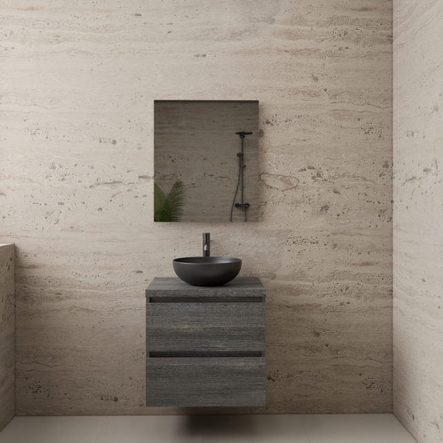 Badkamermeubel Gliss Project 60cm⎢Frey Oak⎢Onderkast met topblad