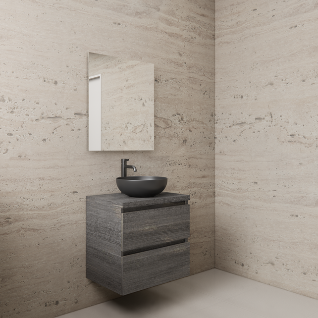 Badkamermeubel Gliss Project 60cm⎢Frey Oak⎢Onderkast met topblad