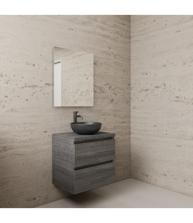 Badkamermeubel Gliss Project 60cm⎢Frey Oak⎢Onderkast met topblad