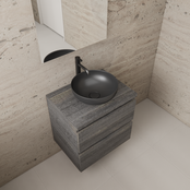 Badkamermeubel Gliss Project 60cm⎢Frey Oak⎢Onderkast met topblad