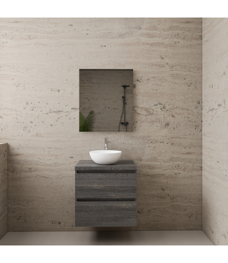 GLISS DESIGN Badkamermeubel Gliss Project 60cm⎢Frey Oak⎢Onderkast met topblad