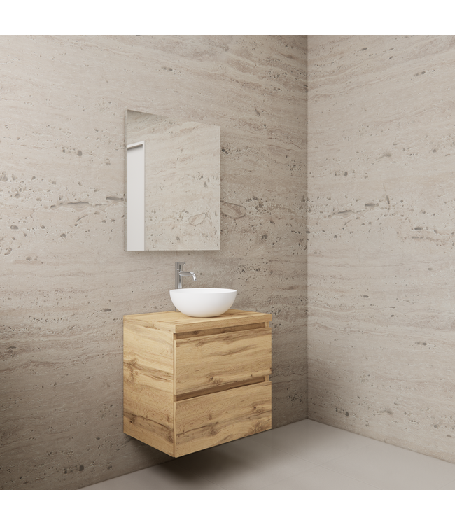 Badkamermeubel Gliss Project 60cm⎢Dakota Oak⎢Onderkast met topblad