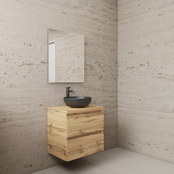 Badkamermeubel Gliss Project 60cm⎢Dakota Oak⎢Onderkast met topblad Badkamermeubel Gliss Project 60cm⎢Dakota Oak⎢Onderkast met topblad