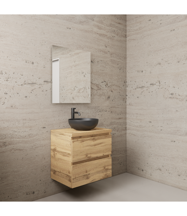 Badkamermeubel Gliss Project 60cm⎢Dakota Oak⎢Onderkast met topblad