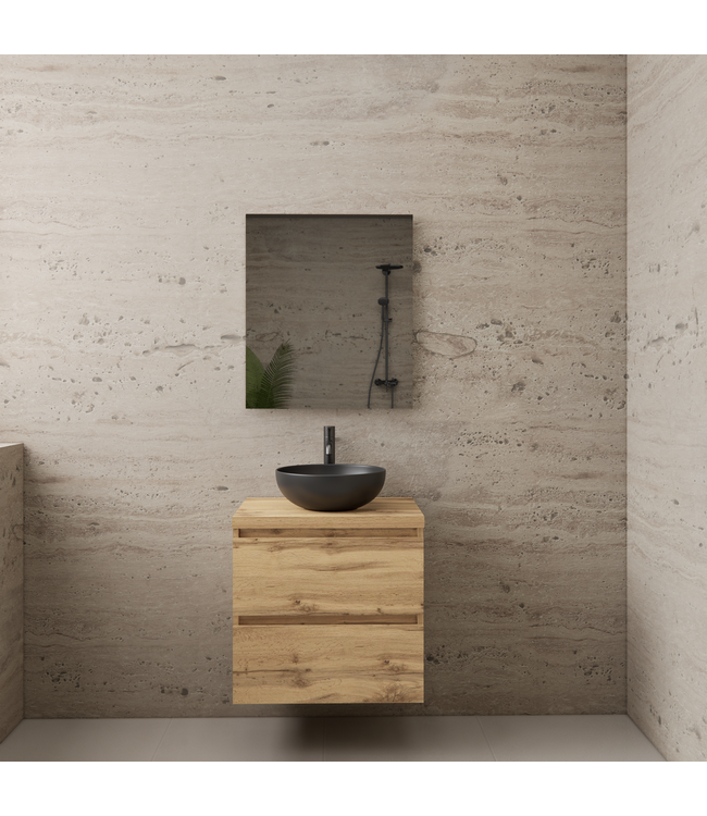 Badkamermeubel Gliss Project 60cm⎢Dakota Oak⎢Onderkast met topblad