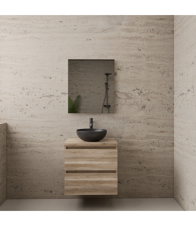 Badkamermeubel Gliss Project 60cm⎢Canyon Oak⎢Onderkast met topblad