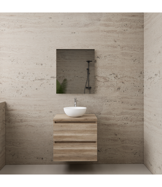 GLISS DESIGN Badkamermeubel Gliss Project 60cm⎢Canyon Oak⎢Onderkast met topblad