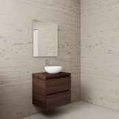 Badkamermeubel Gliss Project 60cm⎢Sonoma Choco⎢Onderkast met topblad