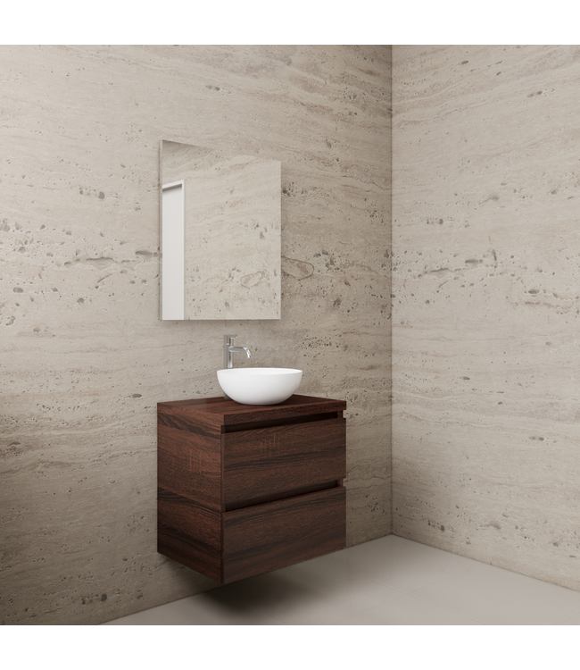 Badkamermeubel Gliss Project 60cm⎢Sonoma Choco⎢Onderkast met topblad