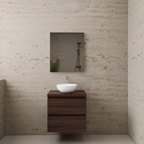 Badkamermeubel Gliss Project 60cm⎢Sonoma Choco⎢Onderkast met topblad