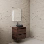 Badkamermeubel Gliss Project 60cm⎢Sonoma Choco⎢Onderkast met topblad