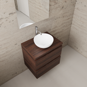 Badkamermeubel Gliss Project 60cm⎢Sonoma Choco⎢Onderkast met topblad