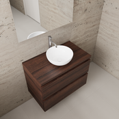 Badkamermeubel Gliss Project 80cm⎢Sonoma Choco⎢Onderkast met topblad