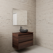 Badkamermeubel Gliss Project 80cm⎢Sonoma Choco⎢Onderkast met topblad