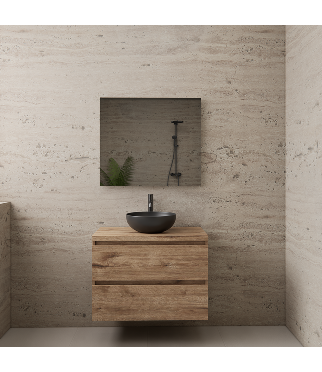 Badkamermeubel Gliss Project 80cm⎢Wellington Oak⎢Onderkast met topblad