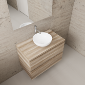 Badkamermeubel Gliss Project 80cm⎢Canyon Oak⎢Onderkast met topblad