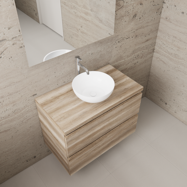 Badkamermeubel Gliss Project 80cm⎢Canyon Oak⎢Onderkast met topblad