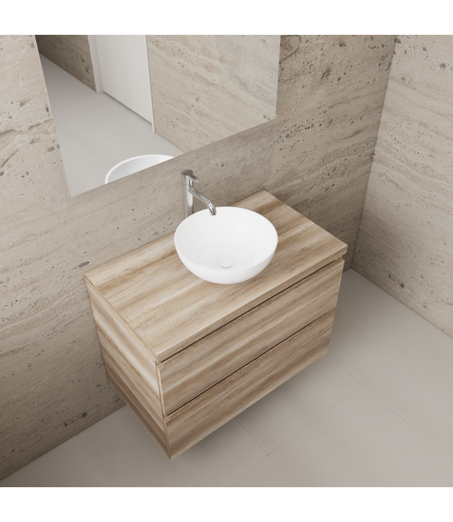 Badkamermeubel Gliss Project 80cm⎢Canyon Oak⎢Onderkast met topblad